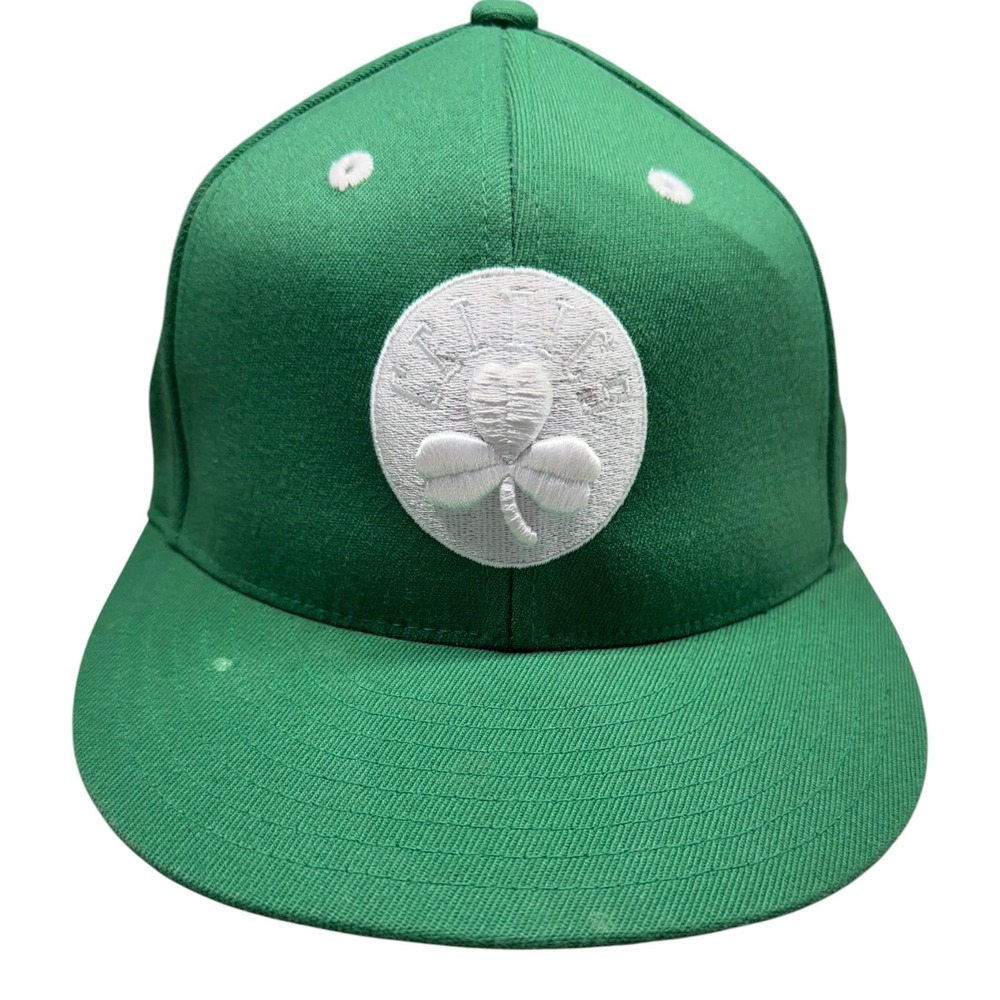 Adidas Boston Celtics NBA Hat Green 210 Fitted Flexfit Flat Bill Cap 6 7/8-7 1/4